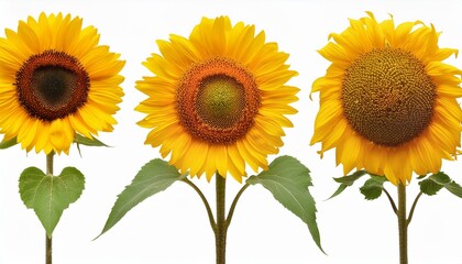 Obraz premium Perfect for any design, our sunflower set showcases their sunny faces in various sizes.