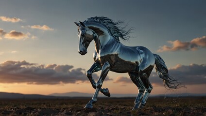 A poem inspired by the fragility and grace of a glass horse, a symbol of both beauty and vulnerability ai_generated