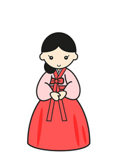 チョゴリを着た女性