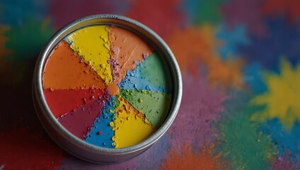 A poem inspired by the kaleidoscope of colors in a fresh tin of paint ai_generated