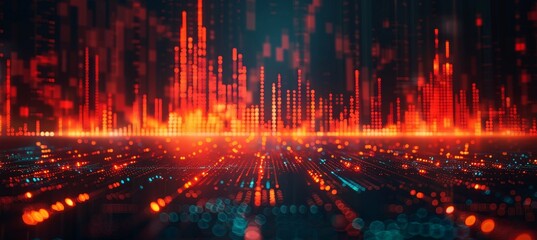 Obraz premium Abstract Digital Chart Background with Financial Data