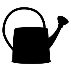 Black silhouette of watering can with handle for gardening © Ирина Счастливая