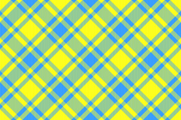Painting plaid tartan pattern, madras textile check texture. Yuletide background seamless fabric vector in lime and yellow colors.