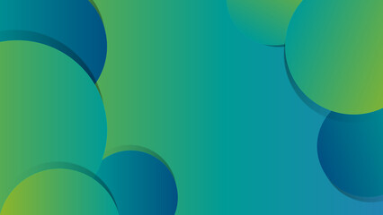 green and cyan circles or gradient background design