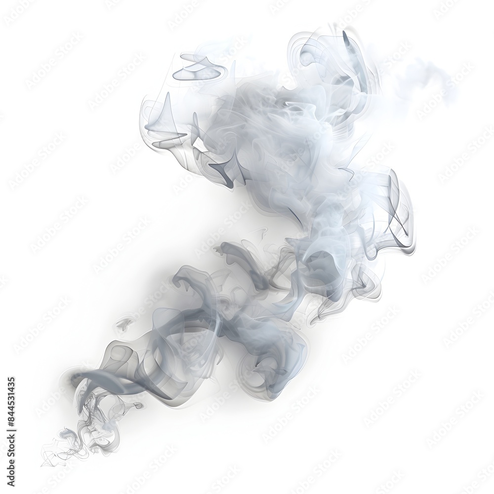 Poster exploring the role of smoke in firefighting and smoke detection technologies on isolated white backg