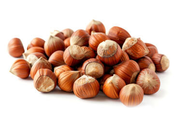 Obraz premium Hazelnut isolated on white background. Tasty Food concept.