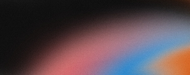Dark grainy gradient background orange blue pink black noise texture header poster banner landing page backdrop design