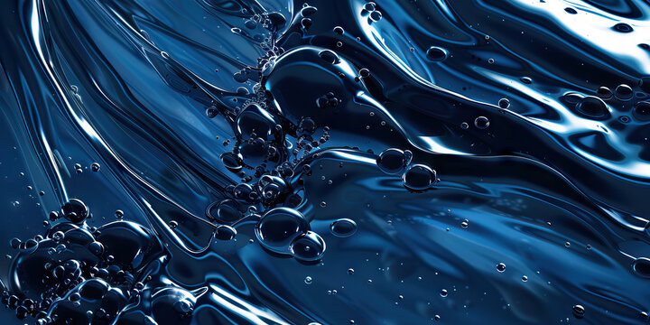 Black liquid texture stain remover penetration depth close up shiny and flowing.