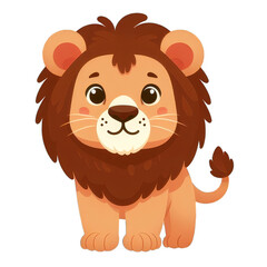 Obraz premium A cartoon lion with a big mane and a smile on its face