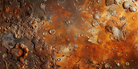 Rustic Brown Rust Remover Chemical Reaction: Microscopic examination of rustic brown-colored rust remover chemicals, illustrating their action in removing rust stains and oxidation