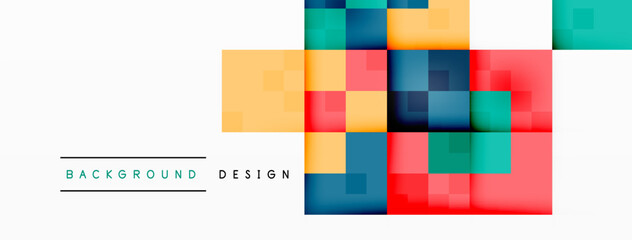 Dynamic colorful squares background. Vector Illustration For Wallpaper, Banner, Background, Card, Book Illustration, landing page