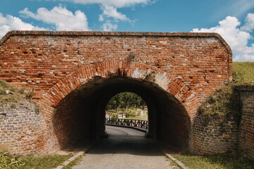 old stone tunnel in Petrovaradin in Serbia 