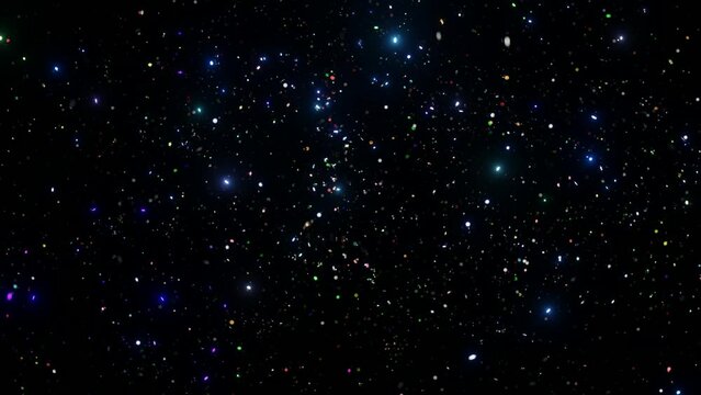 Outer space galaxy Universe background with cosmic dust and stars. 4K video animation 3d rendering.