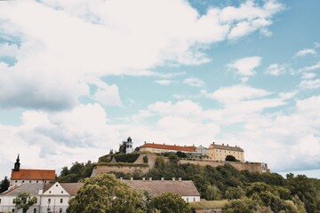 Fototapeta premium panorama of an old fortress in Petrovaradin in Novi Sad 