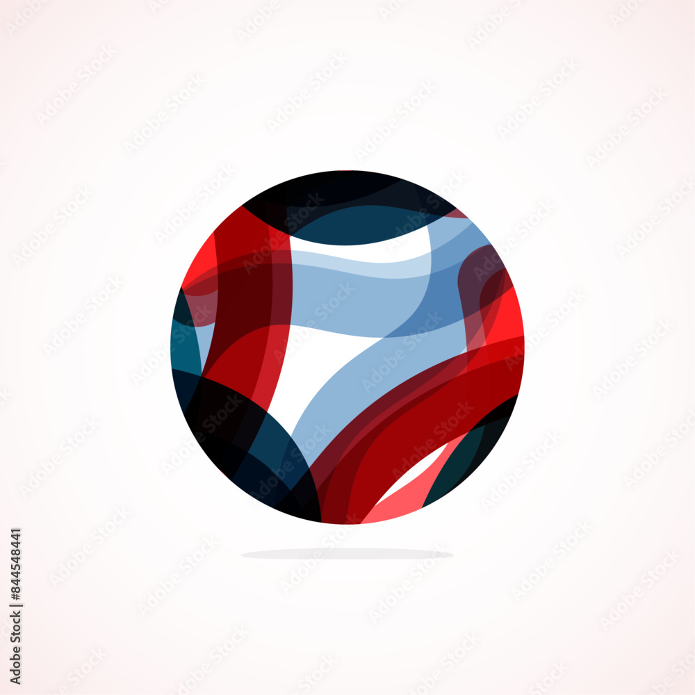Poster Abstract circle logo - minimalist emblem, timeless and universal shape of circle. Unique logo represent range of brands and concepts, encapsulating simplicity and creativity in single, iconic image