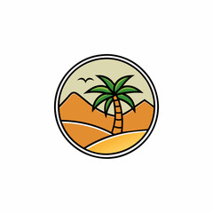 Logo for a travel company vector illustration