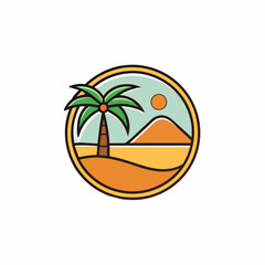 Logo for a travel company vector illustration