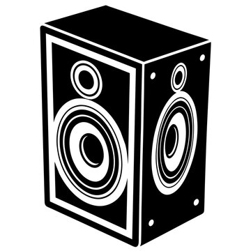 recommend clip art: sound speaker  silhouette vector  illustration