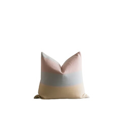 TRANSPARENT PNG ULTRA HD 8K A single pillow on a neutral grey surface, varying in type- plush, faux fur, bolster, accent, floor, decorative, body, highlighting unique textures and designs