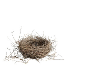 Fototapeta premium Empty Bird Nest Isolated on Transparent Background