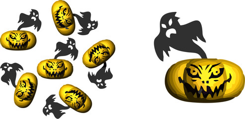 halloween pumpkin set