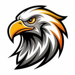 Eagle gaming mascot logo design illustration, eagle logo, american bald eagle illustration