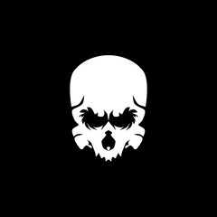 Cool skull logo. Skull vector illustration.