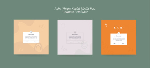 Instagram Templates for Wellness Coach and Therapist. Wellness Coach Instagram Engagement Boosting Template Kit. Eps vector illustration.
