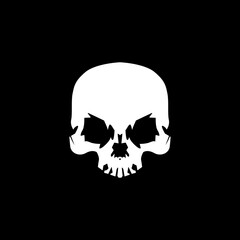 Cool skull logo. Skull vector illustration.