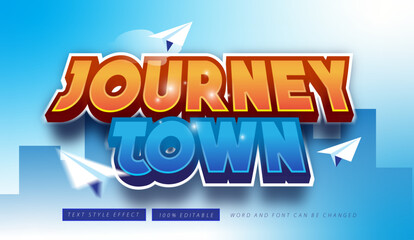 Journey town Text effect editable