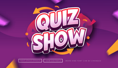 Quiz Show Text Effect Editable