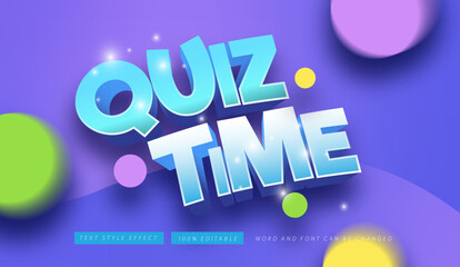Quiz Time Text Effect Editable