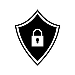 shield icon. shield and padlock