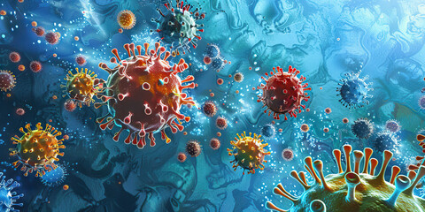 Virus Protein Functions: An illustration highlighting the functions of viral proteins in the replication and assembly of the novel virus