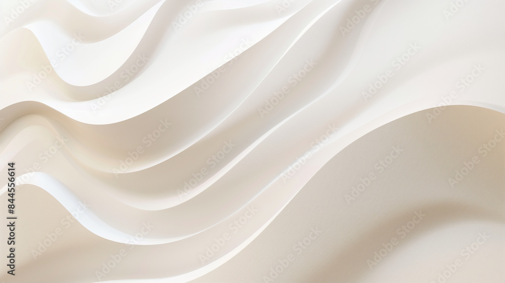 Poster a minimalist 3d design against a light white background, with clean lines and subtle gradients that 