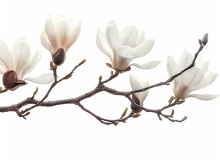 white magnolia flowers