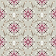 Abstract ethnic seamless pattern. Festive colorful background design vintage pattern damask

