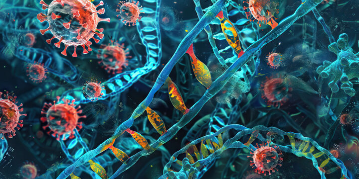 Virus assembly and release an animation showing how the creation of multi-cellular organisms thrive in microscopic conditions. 