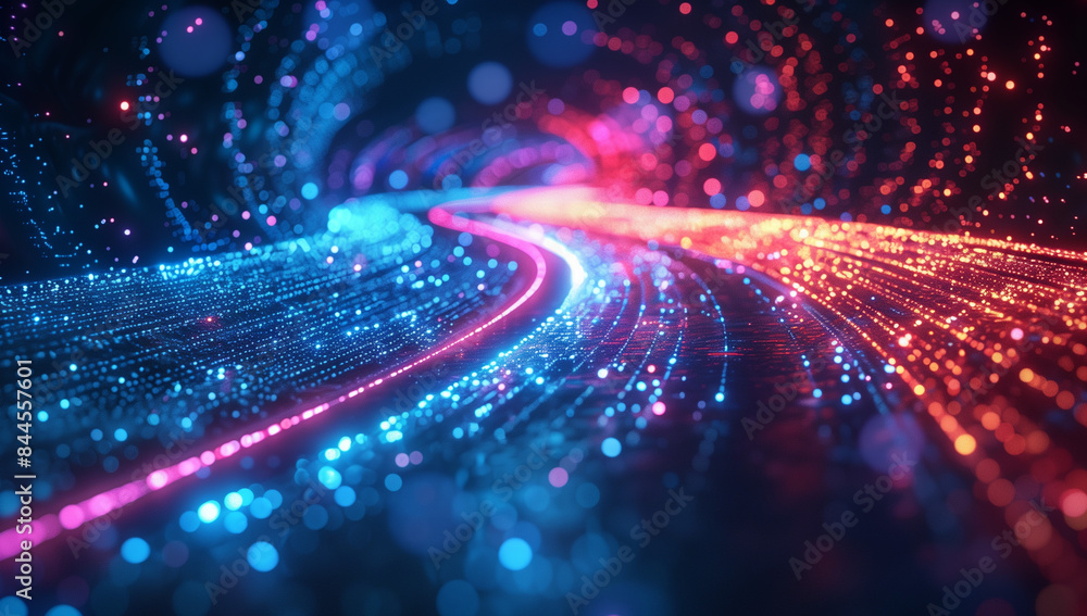 Poster abstract data background, optical data, technology rays background