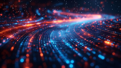 Fototapeta premium Abstract data background, Optical data, Technology rays background