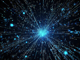 Fototapeta premium High-tech particle background design