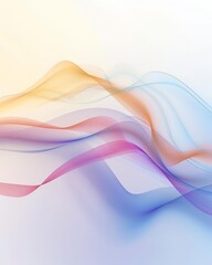 Fototapeta premium Abstract colorful flowing waves on a white background.