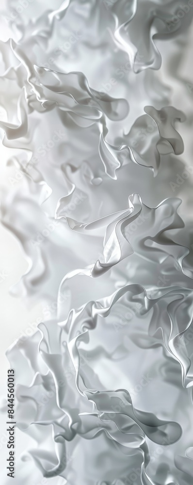 Poster abstract grayscale background with swirling patterns.