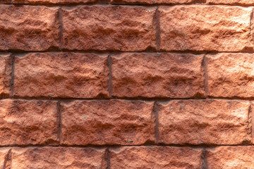 Brown brick texture closeup. Brown brick wall