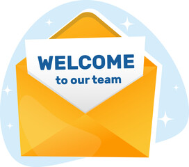 invitation letter in a yellow envelope