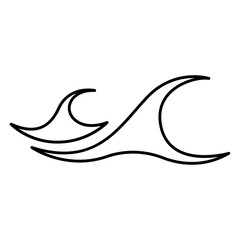 Wave water icon transparent background