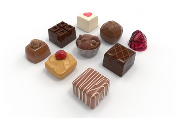 Assorted chocolate truffles with smooth and textured finishes, perfect for a rich and indulgent dessert display