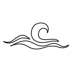 Obraz premium Wave water icon transparent background