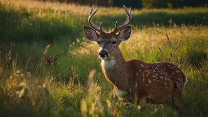 Naklejka premium photograph of beautiful deer