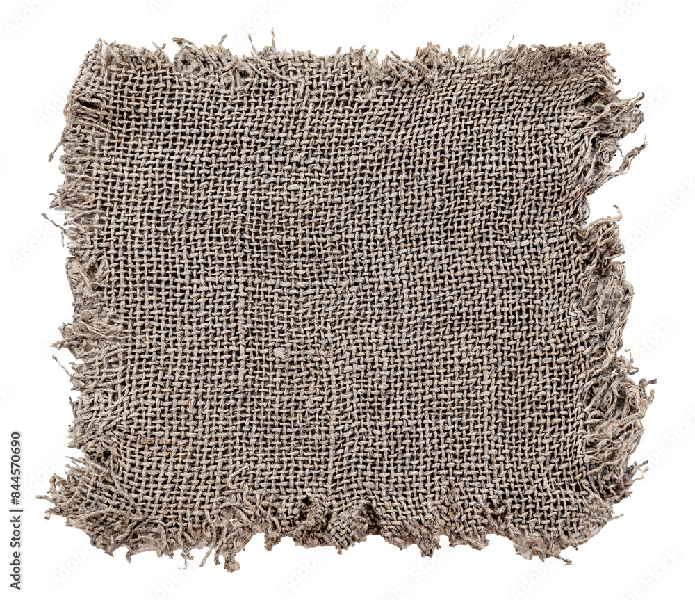 Canvas Prints burlap texture. a piece of torn burlap on a white background. canvas. packing material